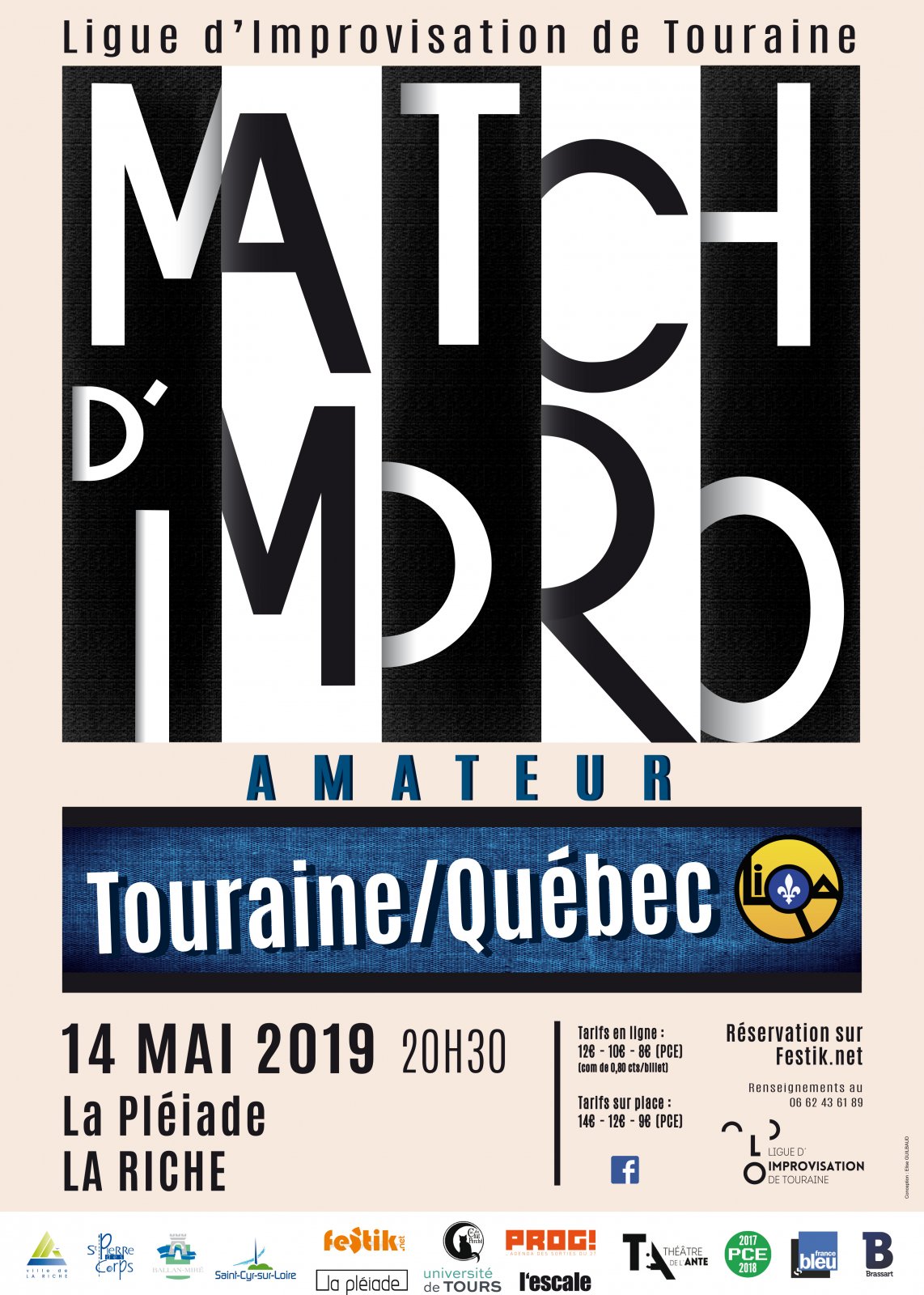 Affiche théâtre Match Amateur LIQA 14 mai