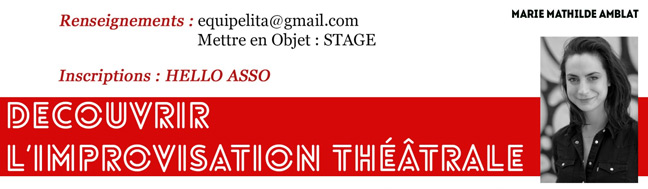 Infos stage impro débutant 12 septembre 2026